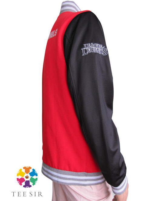 Custom Straight Sleeve Snap Button Baseball Jacket