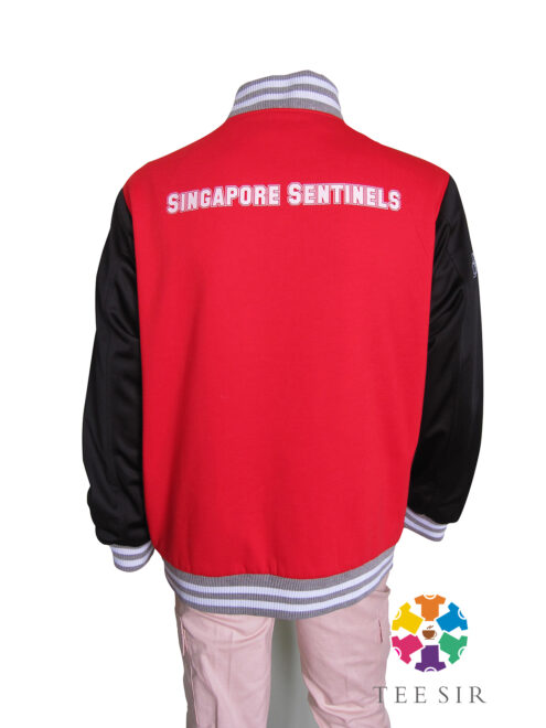 Custom Straight Sleeve Snap Button Baseball Jacket