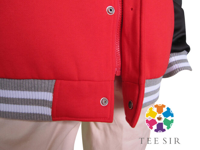 Custom Straight Sleeve Snap Button Baseball Jacket