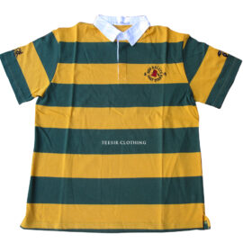 Custom Cotton Striped Polo Shirts Short Sleeve