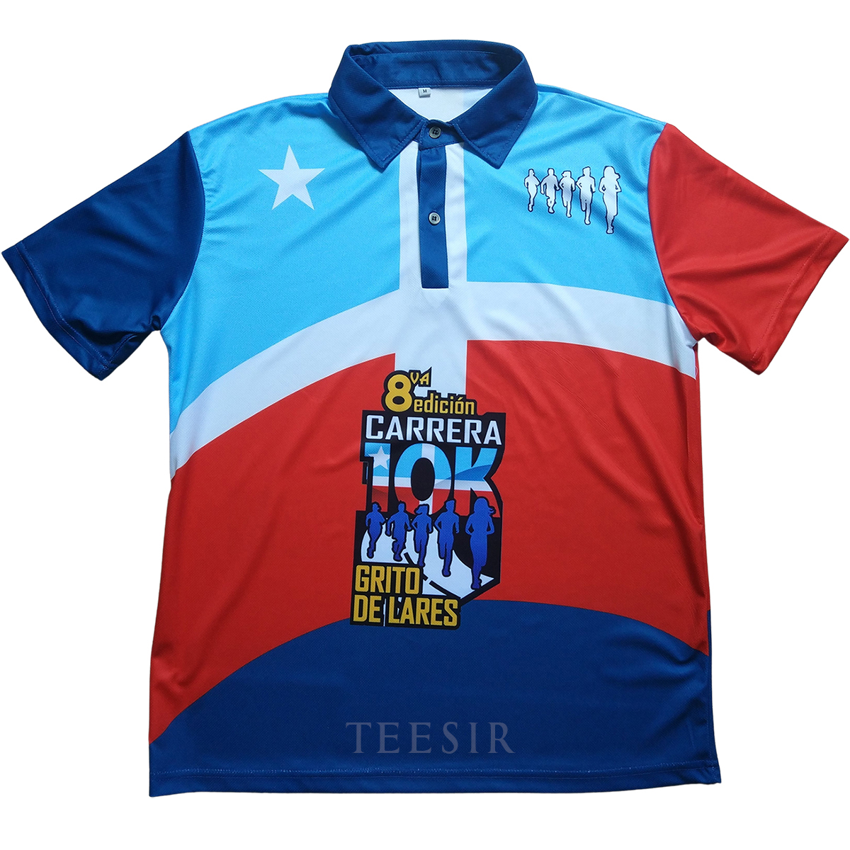 Custom Sublimated Polo Neck Running Shirts