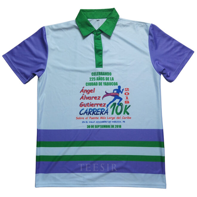 custom sublimated print marathon runner shirts