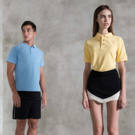 Custom Cotton Pique Short Sleeve Polo Shirts