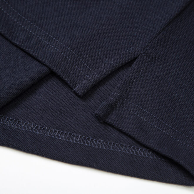 Custom Striped Flat Knit Collar Pique Polo shirts - Image 3