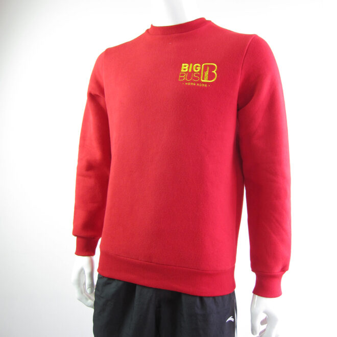 Custom Long Sleeve Brushed Fleece with Emboridery Logo - Image 2