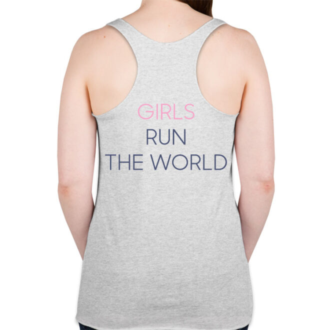 Custom Girl Run The World Ladies Raceback Tanks - Image 2