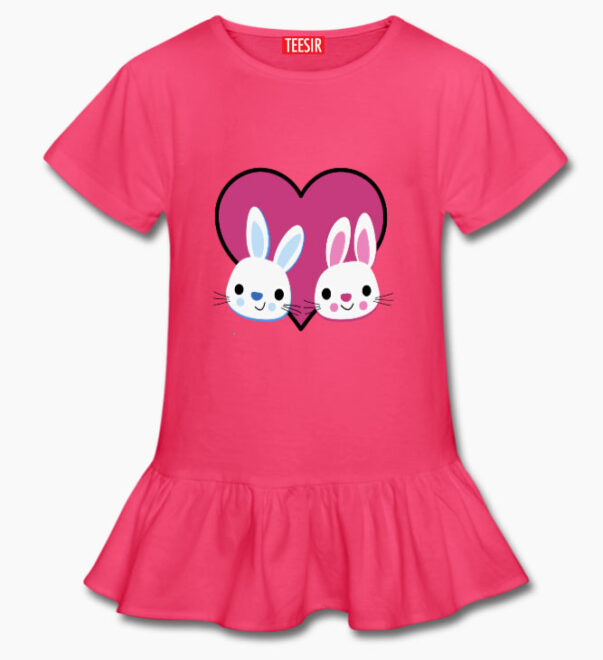 Custom Girls Ruffle Tshirts Short Sleeve