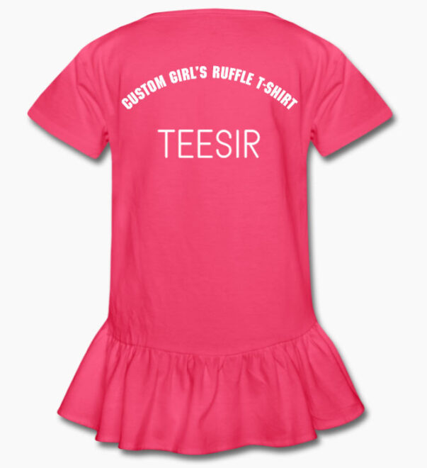 Custom Girls Ruffle Tshirts Short Sleeve - Image 2