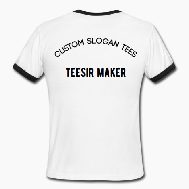 Custom Mens Ringer Tees Crew Neck Athletic T Shirts - Image 2
