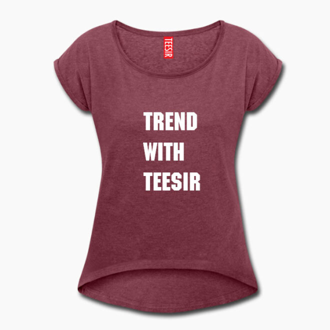 Custom Women's Roll Cuff T-Shirt - Image 3