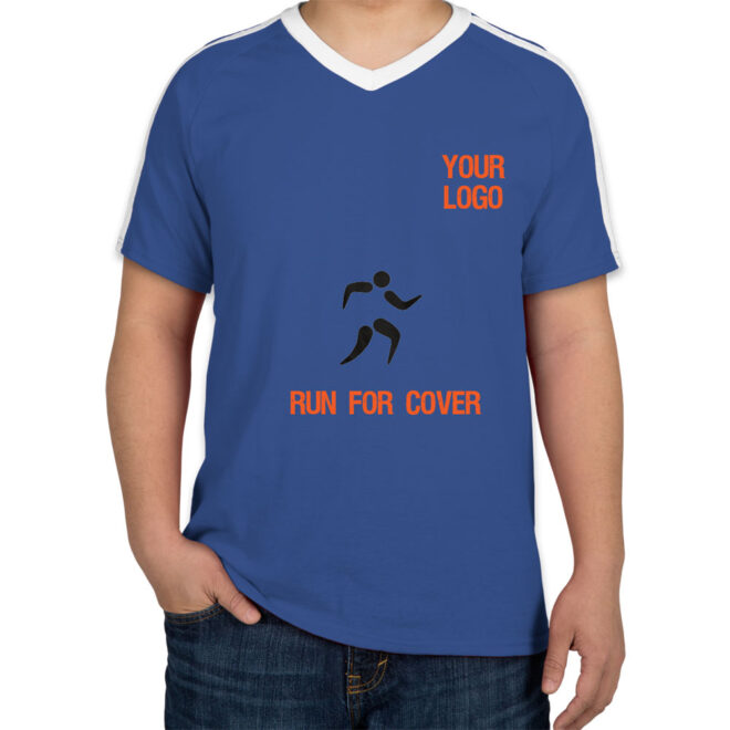 Custom Shoulder Stripe Jersey T‑shirt - Image 2