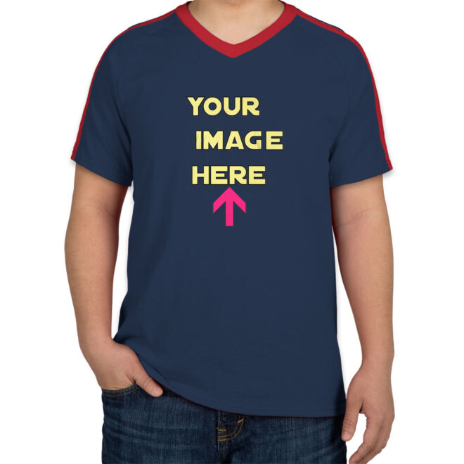 Custom Shoulder Stripe Jersey T‑shirt - Image 3