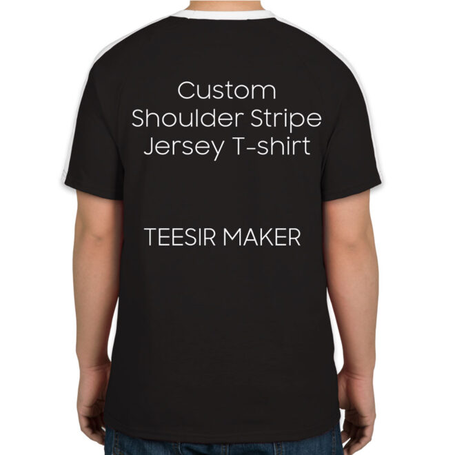 Custom Shoulder Stripe Jersey T‑shirt - Image 4